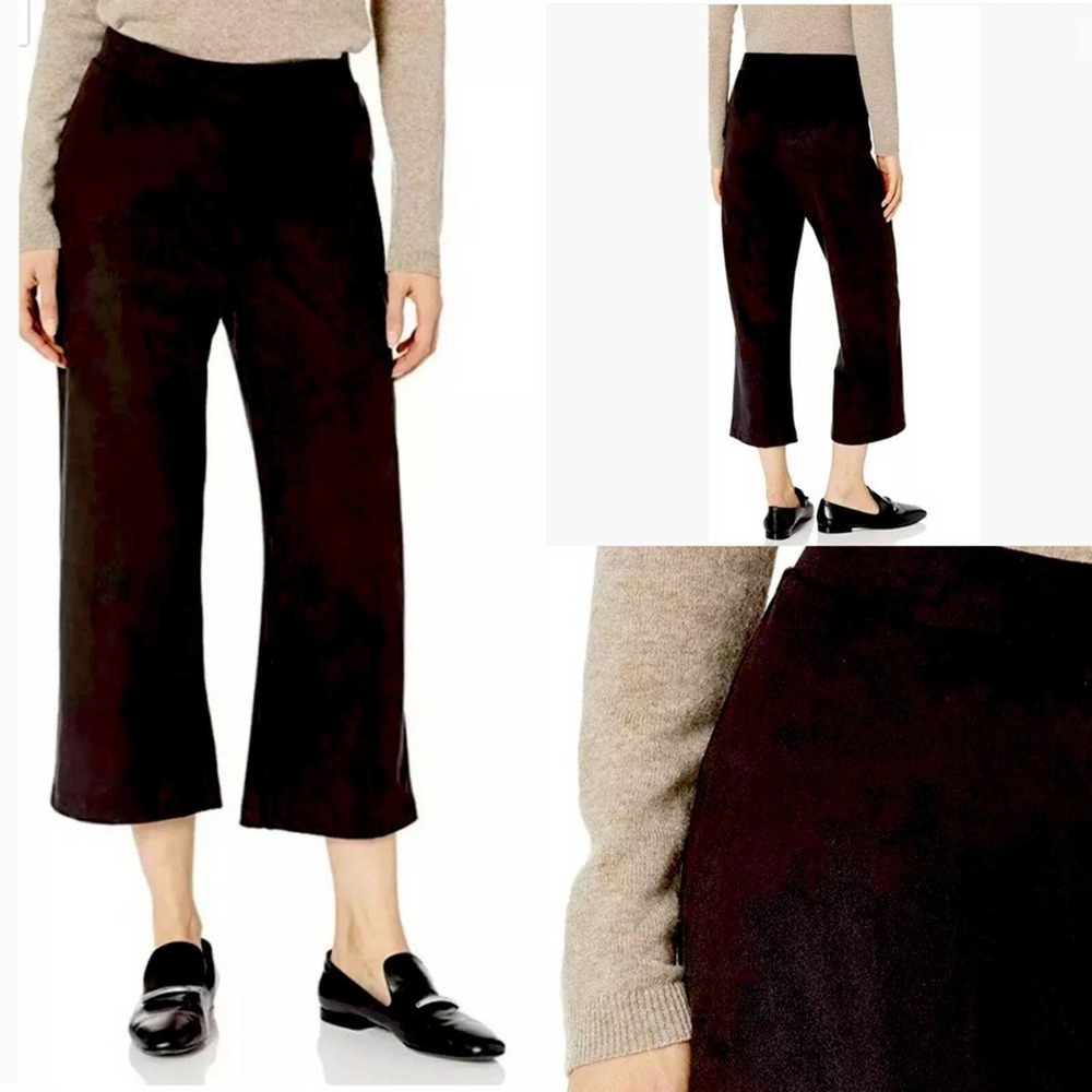 Lysse Faux Suede Wide Leg Cropped Pants size S
